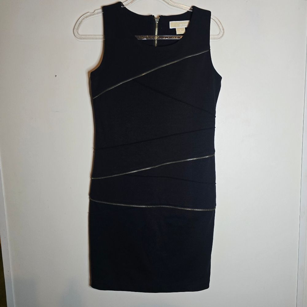 Michael Kors Women's Sheath Dress Black Sleeveless, Size 2